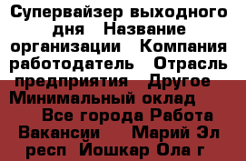 Супервайзер выходного дня › Название организации ­ Компания-работодатель › Отрасль предприятия ­ Другое › Минимальный оклад ­ 5 000 - Все города Работа » Вакансии   . Марий Эл респ.,Йошкар-Ола г.